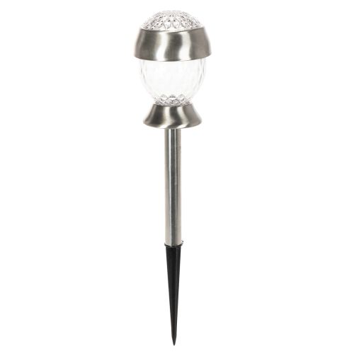 Artikel Solar Kugelleuchten mit Erdspiess, Kunststoff, 36cm, Silber, 4er Set