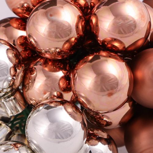 Artikel Spiegelbeeren Glas Weihnacht Silber Apricot Ø20mm 140 St