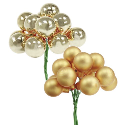 Floristik24 Spiegelbeeren Gold Mix 25mm 140St