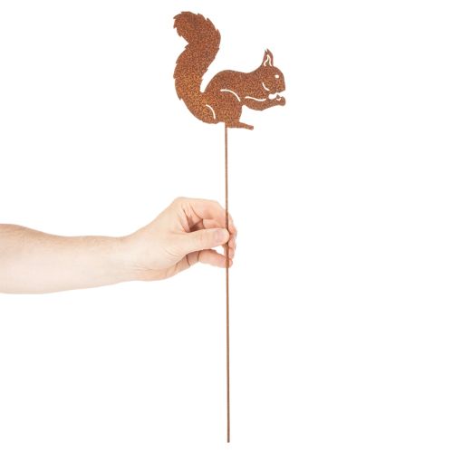 Artikel Gartenstecker Eichhörnchen aus Metall in Rostoptik, 52 cm, 2er-Set
