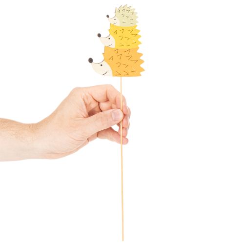 Artikel Deko-Stecker Holz Igel-Familie sortiert 34cm 12 Stück für Herbstdekorationen
