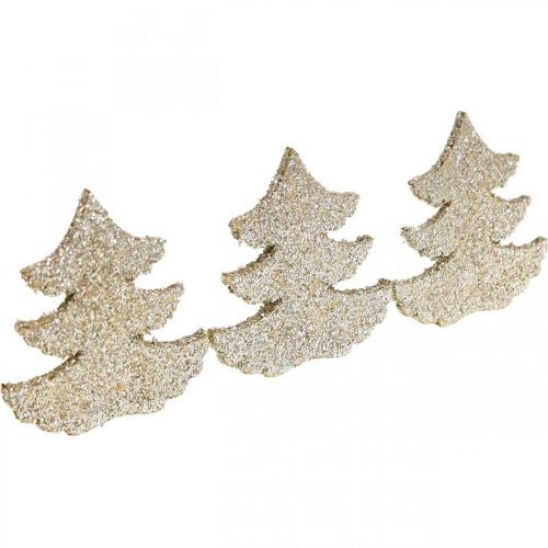 Artikel Streudeko Weihnachten Tannenbaum Gold Glitter 4cm 72 St