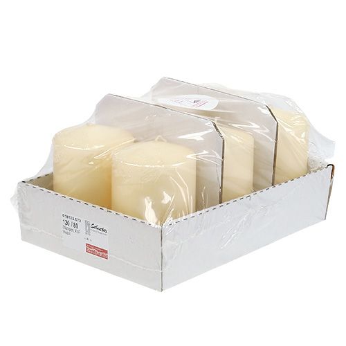 Artikel Stumpenkerze 120/80 Creme 6 St