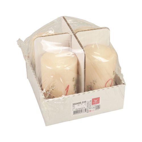 Artikel Adventskerzen Kerzen Adventskranz 1-4 Creme 130/70mm 4St