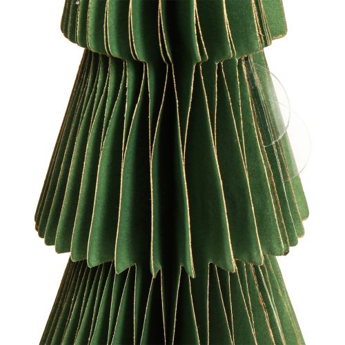 Artikel Tannenbaum Wabenpapier Weihnachten Grün Gold H30cm 2 St