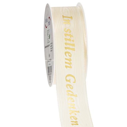 Artikel Gedenkschleife In stillem Gedenken für Trauerfloristik und Erinnerung 20m