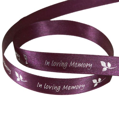 Artikel Trauerband in Lila Silber In Loving Memory 15mm 25m