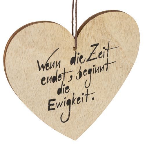 Artikel Trauerherz Holz Herz mit Spruch Natur 11,5×10,5cm 8 St