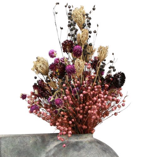 Artikel Trockenblumen Lila Klee Strohblumen Flachs Dill 35cm 150g