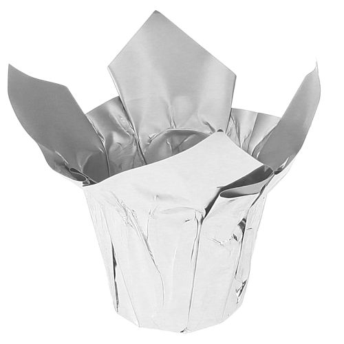 Artikel Übertopf Silber Glanz Geschenkverpackung Ø5,5cm H6cm 8 St