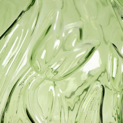 Artikel Vase aus Glas mit geprägtem Tulpendesign für Raumgestaltung 22,5cm