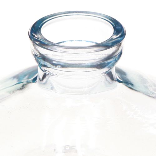 Artikel Vasen Bauchig Flach Glas Deko Vasen Blau Ø9cm H6cm 6 St