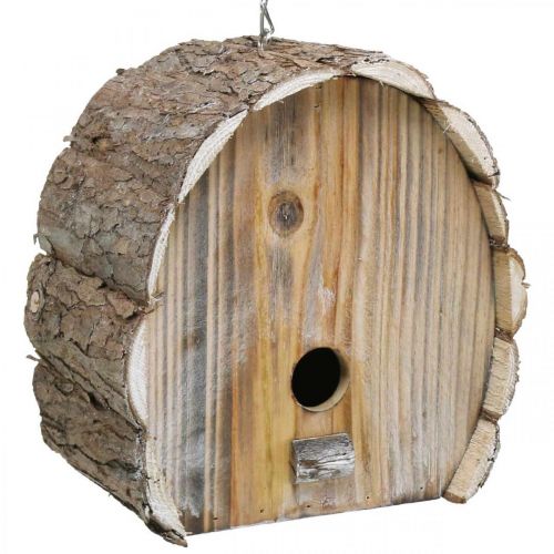 Artikel Deko-Nistkasten, Vogelhaus aus Holz, Gartendeko Natur, Weiß gewaschen H22cm B21cm