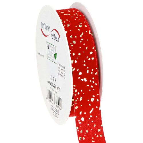 Artikel Weihnachtsband mit goldenen Sprenkeln Band Rot 25mm 20m