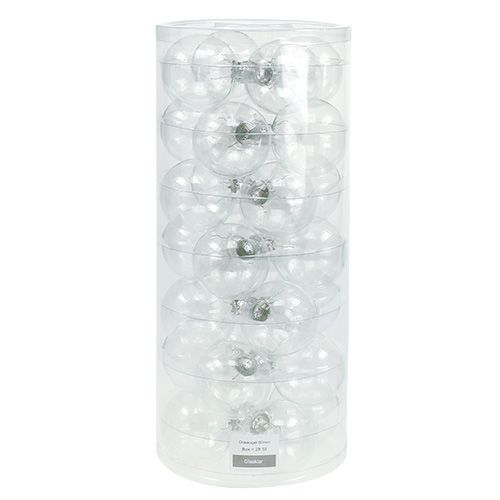 Artikel Weihnachtskugel Glas Ø6cm klar 24 St