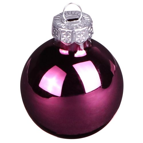 Floristik24 Weihnachtskugeln Glas Mini Berry Beige Rosa Ø3cm 22 St
