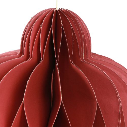 Artikel Weihnachtsschmuck Papier Ornament Bordeaux H40cm 2 St