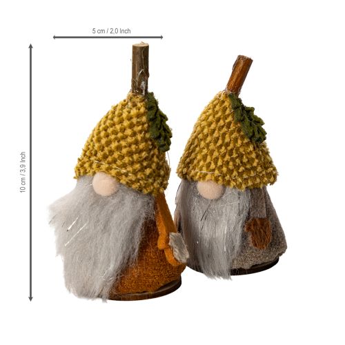 Artikel Wichtel Figuren Set mit Strickmütze aus Stoff und Kunststoff 10cm 6 Stück