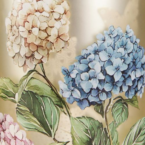 Artikel Teelichthalter Glasdekoration mit Blütenmotiv für harmonische Wohnmomente 18cm