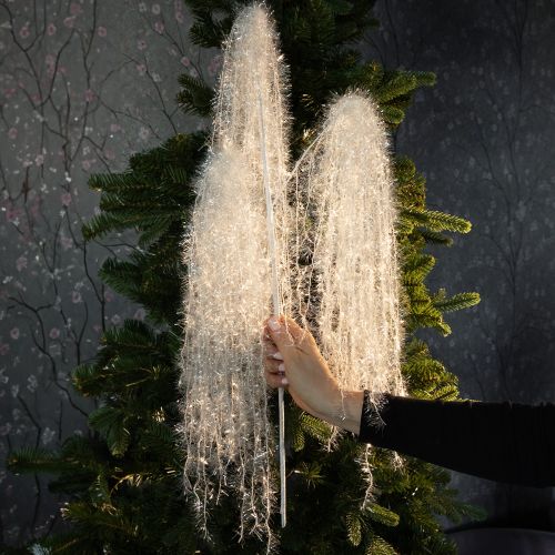 Artikel Künstlicher Winterzweig 70 cm in Weiss mit Frostoptik für Adventsdeko