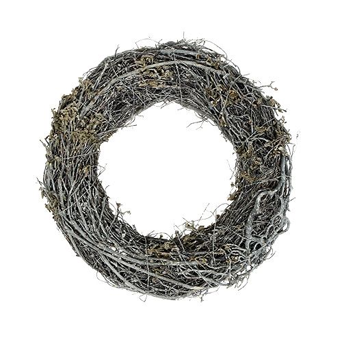 Artikel Zweigkranz Ø25cm Weiß 2er Set Gedenkkranz Tischdekoration Türkranz Adventskranz