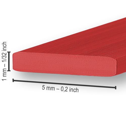 Artikel Aluminium Flachdraht Rot 5mm x 1mm 2,5m