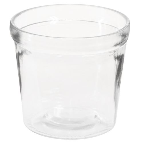 Floristik24 Blumentopf Glas Übertopf Transparent Ø11cm H10,5cm 2St