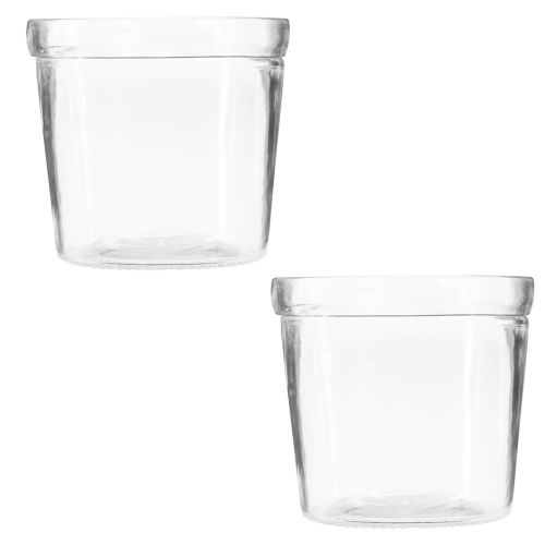 Artikel Blumentopf Glas Übertopf Transparent Ø11cm H10,5cm 2St