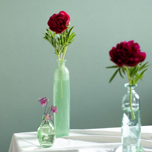 Artikel Blumenvase Glas Deko Vase in Grün Hoch Ø6,5cm H30cm