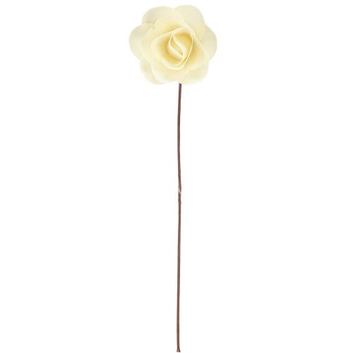 Artikel Deko Rosen Creme Künstliche Rosen Holzrosen Ø7,5cm 12 St