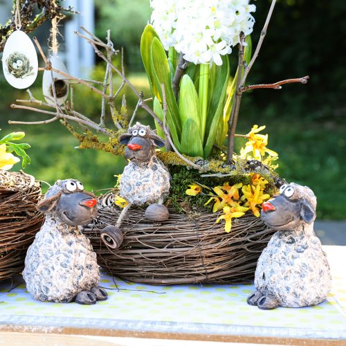 Artikel Deko Schafe Keramik Osterfiguren Braun H13,5cm 2 St