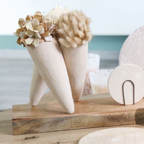 Artikel Deko Vasen Kegelvasen Beige Keramik 14,5cmx15x21cm