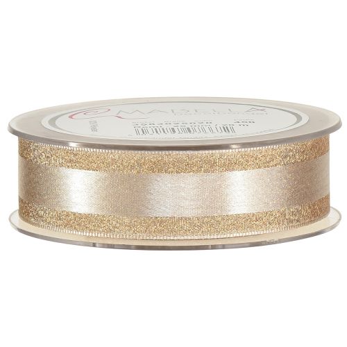 Artikel Dekoband Gold mit Glitter und Streifen Geschenkband 25mm 20m