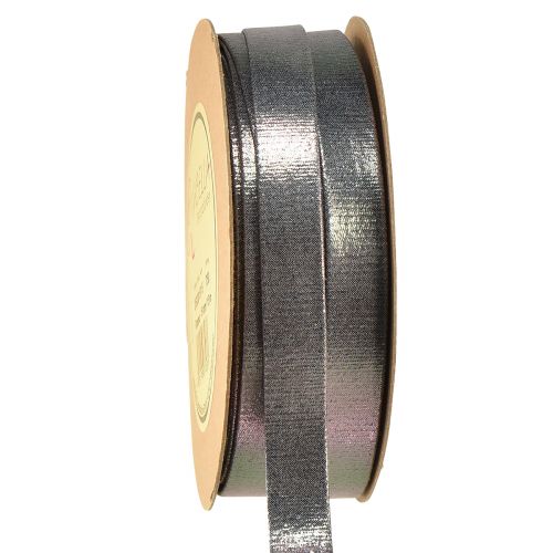 Floristik24 Dekoband Silber Metallic Optik Schmuckband 15mm 15m