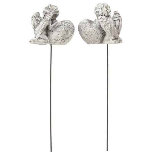 Artikel Dekostecker Engel mit Herz und Spruch Grabschmuck 5cm 6St