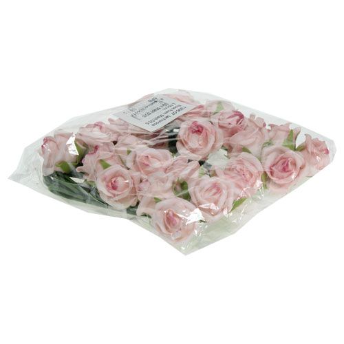 Floristik24 Foam Rose Ø3,5cm Lachsrosa 30St