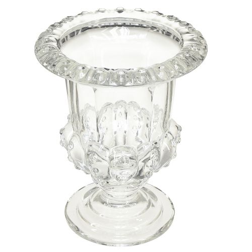 Artikel Vintage Glasvase im Pokal-Design – Klar, 16x20 cm – Elegante Tischdekoration