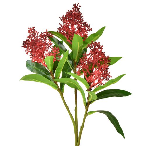 Künstliche Blumen Rot Skimmia japonica Skimmie 45cm 2St