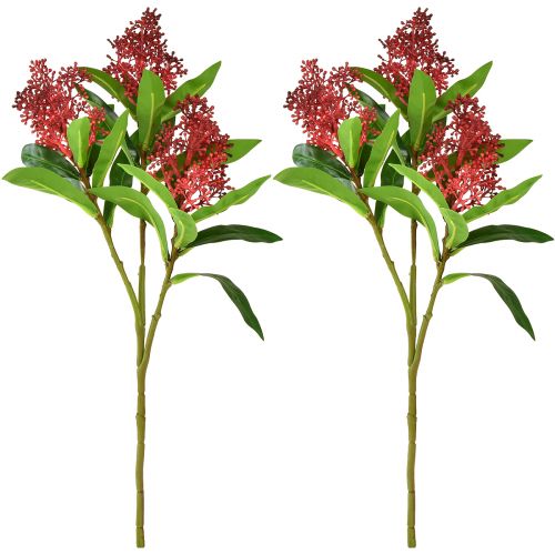 Artikel Künstliche Blumen Rot Skimmia japonica Skimmie 45cm 2St