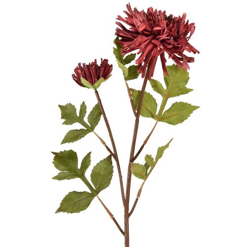 Künstliche Chrysantheme in Burgund Ø5cm/Ø11cm L70cm