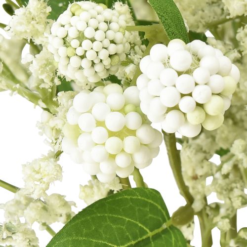 Artikel Kunstblumenstrauß Seidenblumen Beerenzweig Weiß 48cm