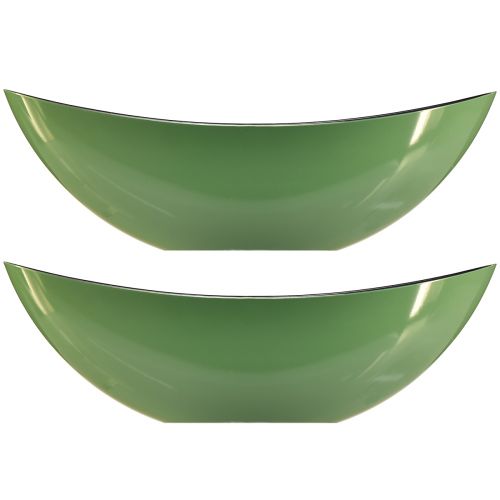 Artikel Moderne Grüne Halbmond-Schale aus Kunststoff 2 Stück – 39 cm – Vielseitig einsetzbar für Deko