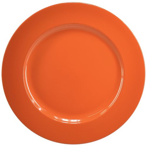 Floristik24 Plastikteller in Orange – 28 cm – 4 Stück Ideal für Partys und Dekoration