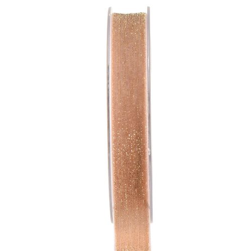 Samtband Glitter Rosa Gold Dekoband Samt 20mm 10m