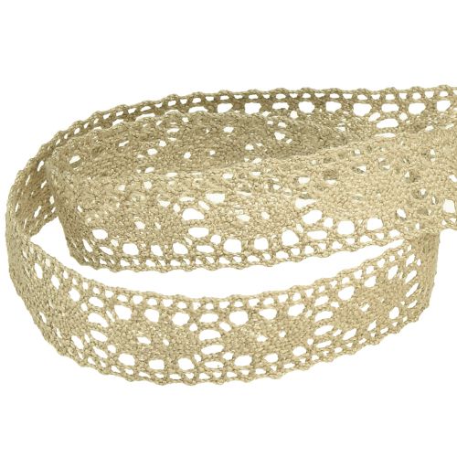 Artikel Spitzenband Schmuckband Dekoband Spitze Beige B18mm 20m