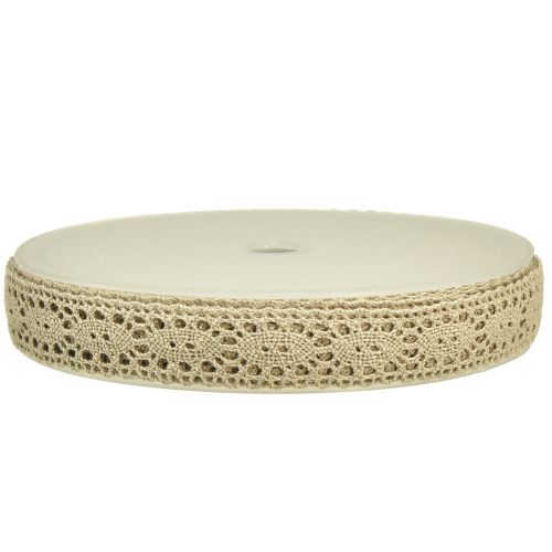 Artikel Spitzenband Schmuckband Dekoband Spitze Beige B18mm 20m