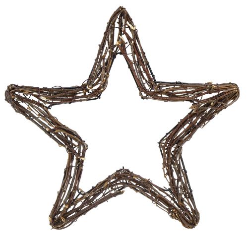 Sterne zum Aufhängen für Türkranz Weide Natur 28cm 4St