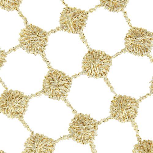 Artikel Tischband Gitter Gold Creme mit Glitter B19cm L1,5m