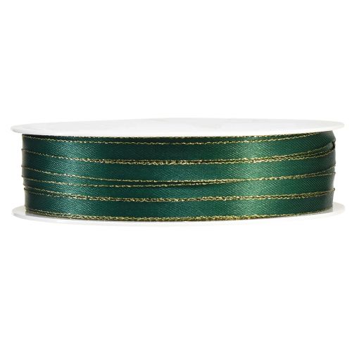 Artikel Weihnachtsband Dekoband in Grün und Gold B6mm L50m