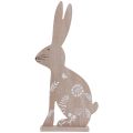 Floristik24 Osterhase Osterdeko Holz Deko Hase sitzend 20×40cm